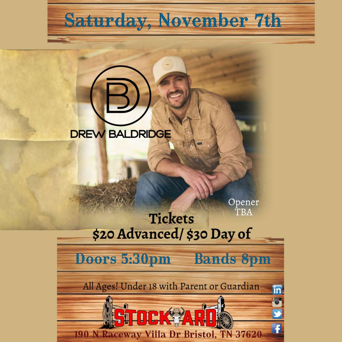 Drew Baldridge live at Stockyard